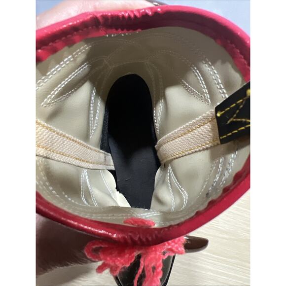 VTG 50's Toddler 7.5 Cowboy Boots by Texas Boot Co. Black Inlay Leather Flowers - Picture 9 of 10